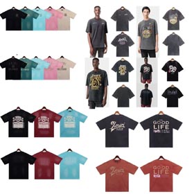 Amiri lavado vintage unisex suelto casual camiseta-1617  