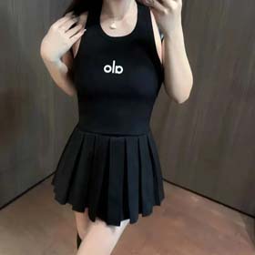 ALO 2025 primavera y verano carta clásica elástica de algodón que cubre el lado de los pechos de los  