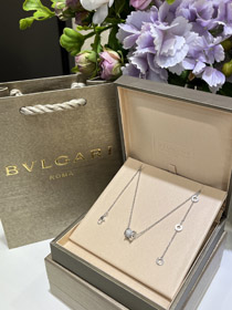 Bulgari blanco diamante completo collar de la cintura de la primavera-3715  