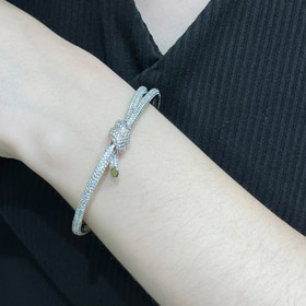 Tiffany pulsera de nudo de diamante completo T-3967  