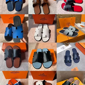 HERMES Izmir zapatillas deslizantes de pie abierto-2948  