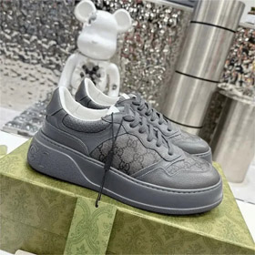 Gucci cuero zapatillas de deporte de moda de encaje-2949  