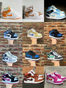 Nike NK Jordan Air Jordan 1 zapatos de baloncesto para niños resistentes al desgaste  