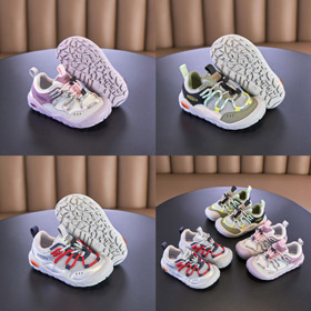 zapatos de carrera para niños de malla agudo serie de deportes de alta baja-4129  