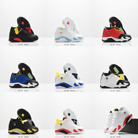 Jordan Air Jordan 14 Candy Cane zapatos de baloncesto retro para niños - 4154  