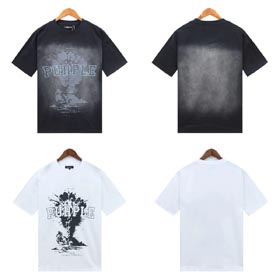 Camisetas de moda púrpura-1624