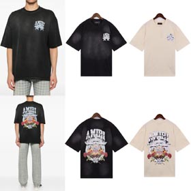 Camisetas de tejido elástico con impresión de logotipo de la moda Amiri-1629