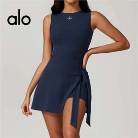 ALO traje de yoga de una sola pieza profesional deportes vestido de falda de tenis vestido femenino   
