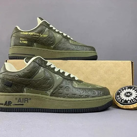 Nike Air Force 1 Low LOUIS VUITTON Leather Lace-Up Low-Top Sneakers-2917